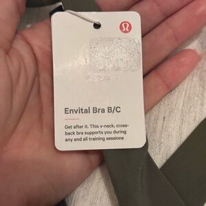 Lululemon Envital Bra B/C in Olive Green